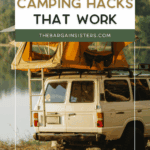 Parents and kids setting up a tent quickly using efficient camping hacks.