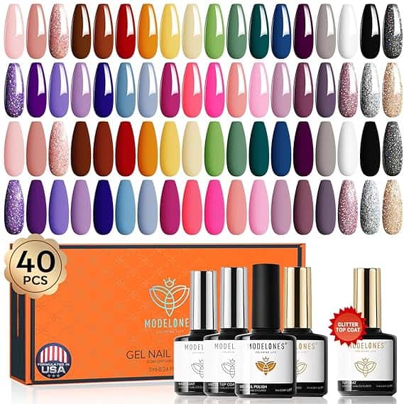 35% off modelones 40 Pcs Gel Nail Polish Set