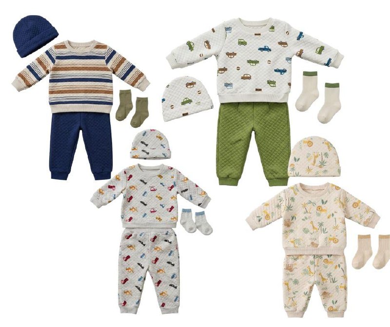 A boys two-piece quilted jacket and pants outfit set for fall featured in our Wednesday Deals.