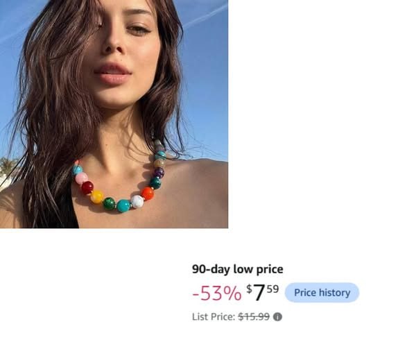 A chunky beaded statement necklace in fall-toned beads, featured in our Friday Deals.