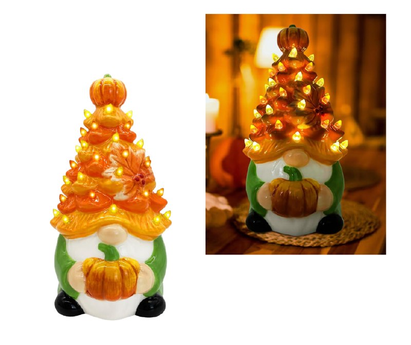 A plush fall gnome decoration in autumn colors, featured in our Monday Deals.