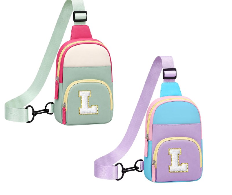 A personalized initial sling bag with a crossbody strap, featured in our Monday Deals.