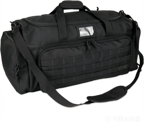 Large travel duffel bag with shoulder strap and side pockets, featured in our Monday Deals.