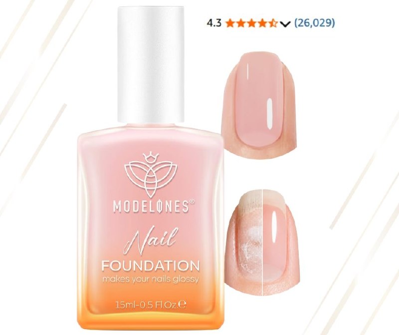 A bottle of Modelones nail strengthener and growth repair polish, featured in our Friday Deals.