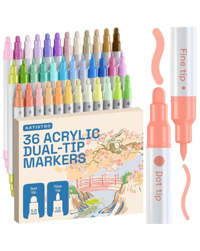 A set of pastel acrylic paint markers for crafts and journaling, featured in our Monday Deals.