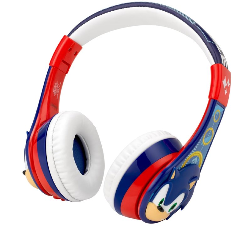 Sonic the Hedgehog themed Bluetooth headphones for kids, featured in our Monday Deals.