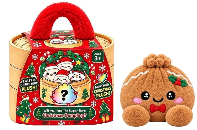 A set of soft, squeezable stuffed dumpling squishy toys with cute smiling faces, featured in our Thursday Deals.