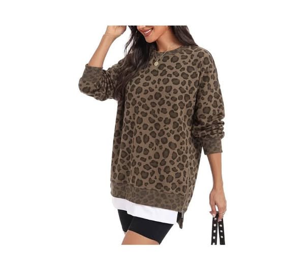 A cozy crewneck sweatshirt in a solid color for fall, featured in our Tuesday Deals.