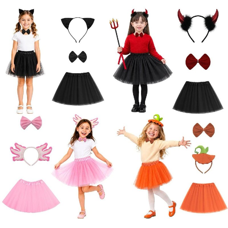 Colorful kids tutu dress-up costumes for Halloween, featured in our Wednesday Deals.