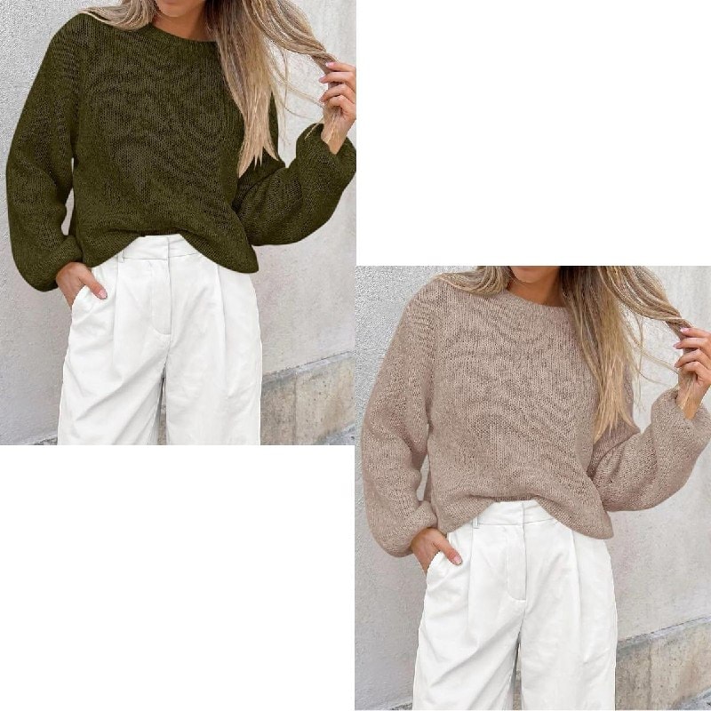 A soft knit women's pullover sweater, featured in our Wednesday Deals.