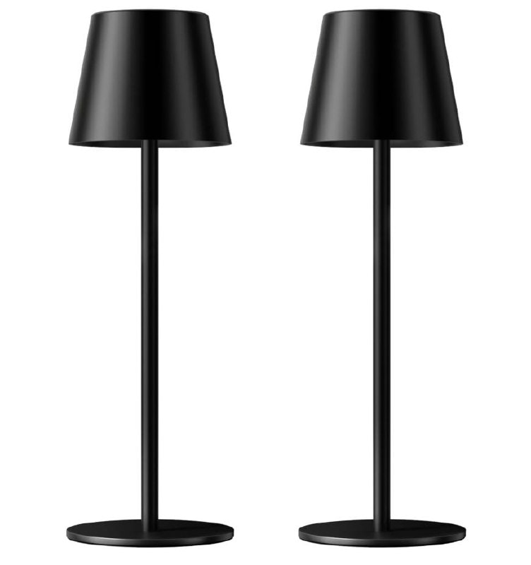 Two rechargeable cordless table lamps giving warm ambient light without any wires, featured in our Friday Deals.