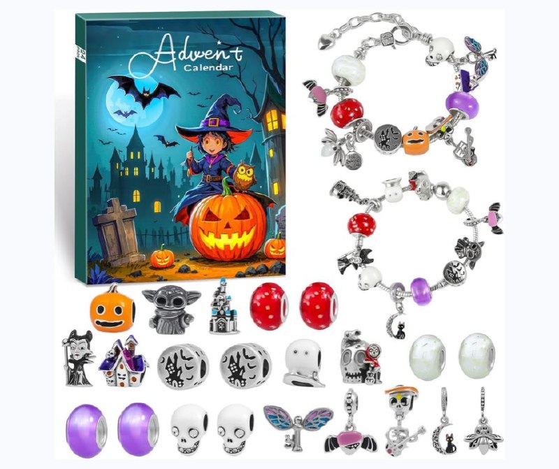 A 2026 advent calendar box filled with charms and a DIY charm bracelet, featured in our Monday Deals.