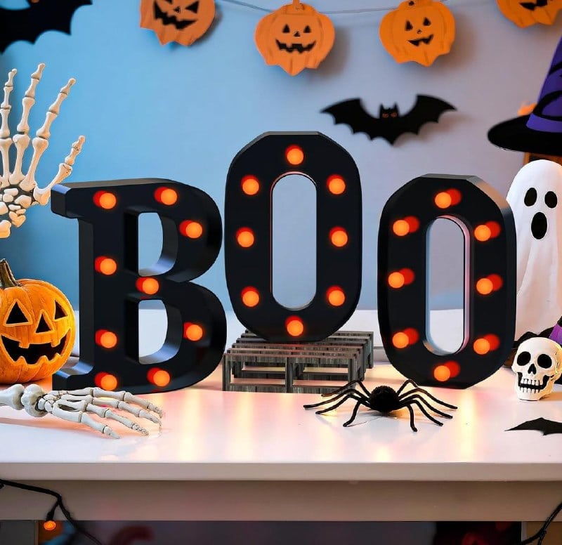 A set of 3 LED light up marquee letters for shelf or party decor, featured in our Wednesday Deals.