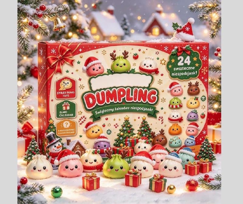 A kids Christmas advent calendar filled with 24 holiday-themed squishy toys to open each day of December featured in our Monday Deals.