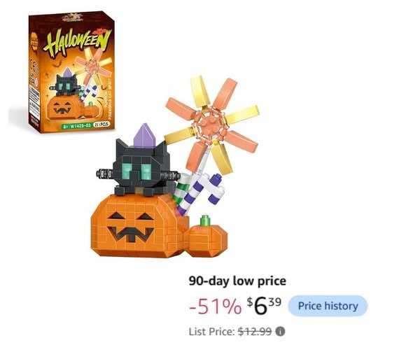 A Halloween themed building blocks set with spooky mini figures, featured in our Wednesday Deals.