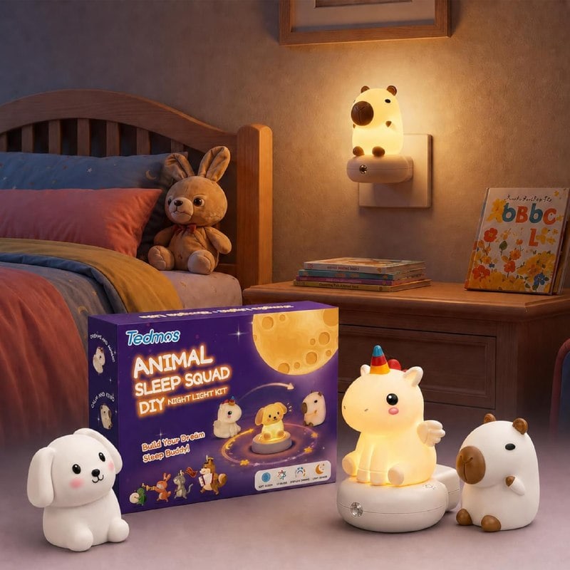 A soft glowing kids night light for the nursery or bedroom, featured in our Wednesday Deals.