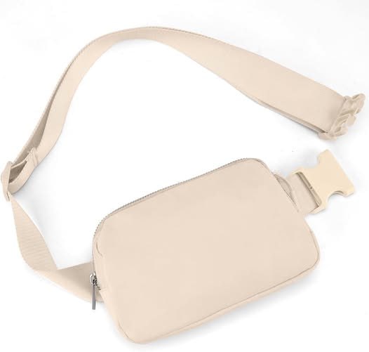 A small crossbody mini belt bag for carrying a phone, keys and cards hands-free featured in our Monday Deals.