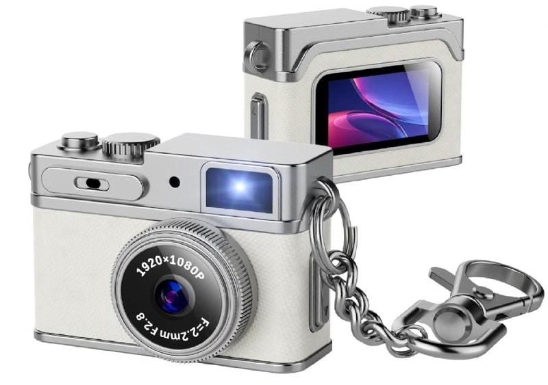 A tiny portable mini camera that clips onto a keychain, featured in our Friday Deals.