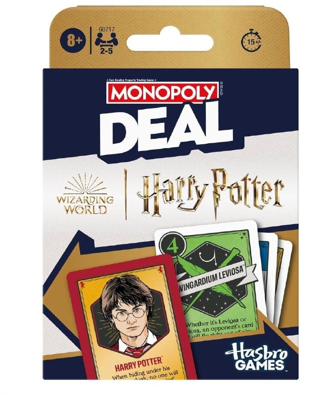 The Monopoly Deal Harry Potter edition card game box, featured in our Thursday Deals.
