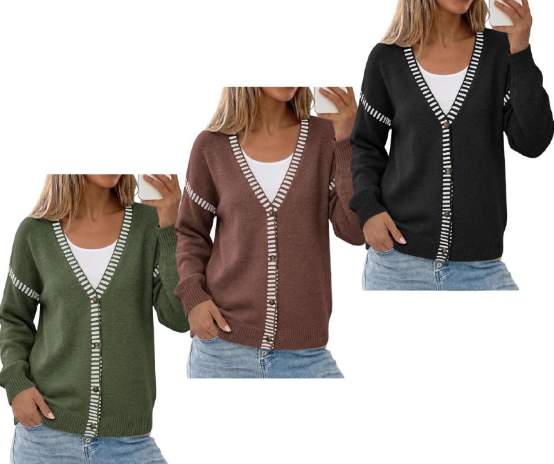 A cozy oversized knit cardigan sweater for fall layering, featured in our Friday Deals.
