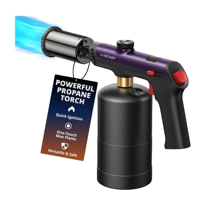 A handheld propane torch with trigger ignition for outdoor and workshop use, featured in our Wednesday Deals.