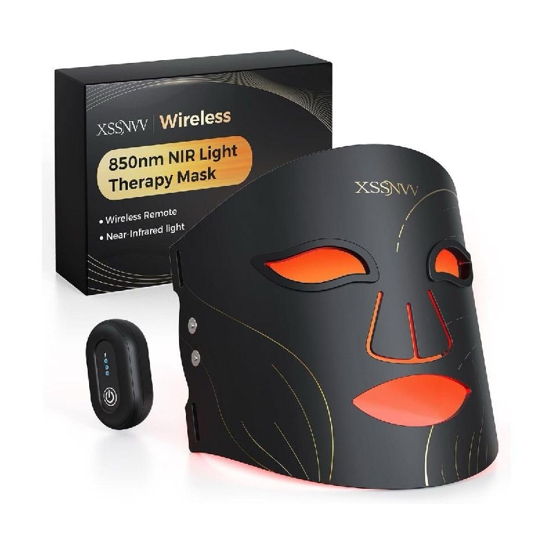 An LED red light therapy face mask for at-home skincare treatments, featured in our Friday Deals.