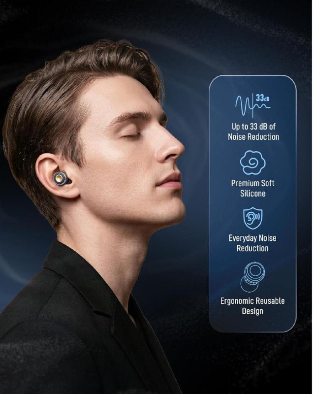 A set of soft silicone ear plugs for sleeping and noise reduction, featured in our Thursday Deals.