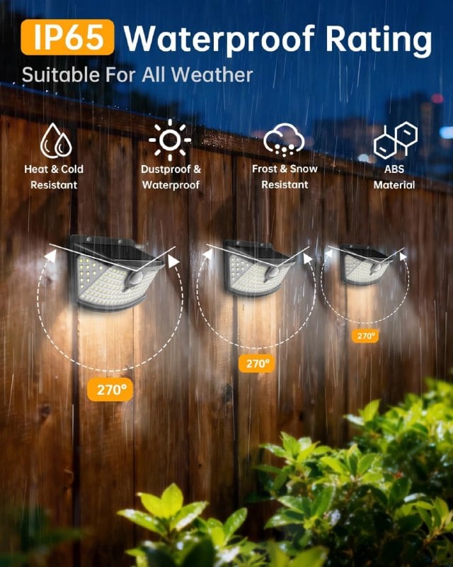 Outdoor solar powered motion sensor security lights, featured in our Tuesday Deals.
