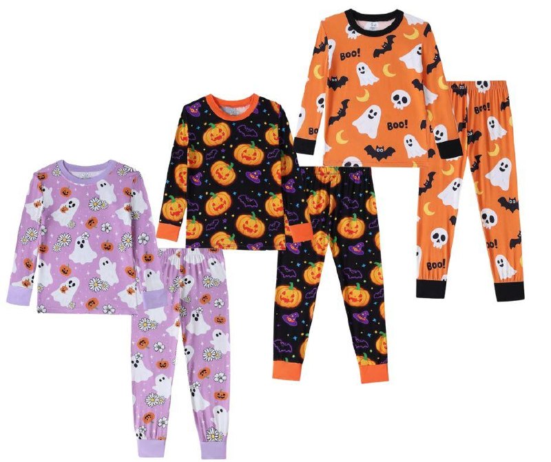 Soft toddler bamboo pajama set in a festive Halloween print, featured in our Tuesday Deals.