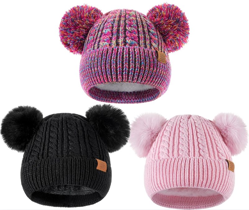 A warm knit toddler winter hat with ear flaps, featured in our Thursday Deals.