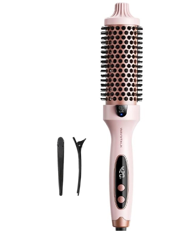 A Wavytalk heated thermal round brush for blowouts and volume, featured in our Friday Deals.
