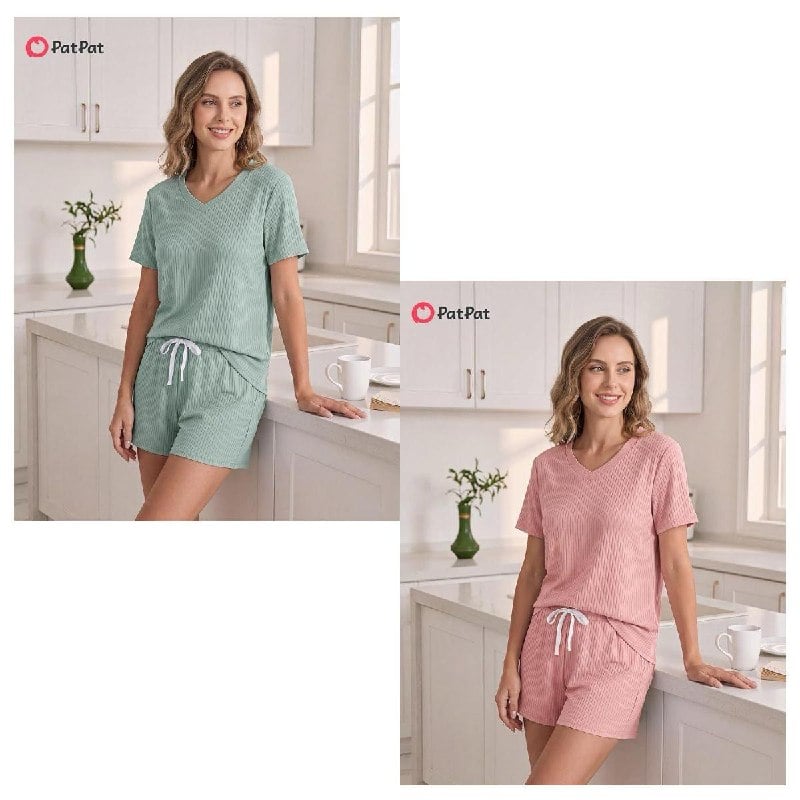 A soft two-piece women's pajama set for cozy nights in, featured in our Wednesday Deals.