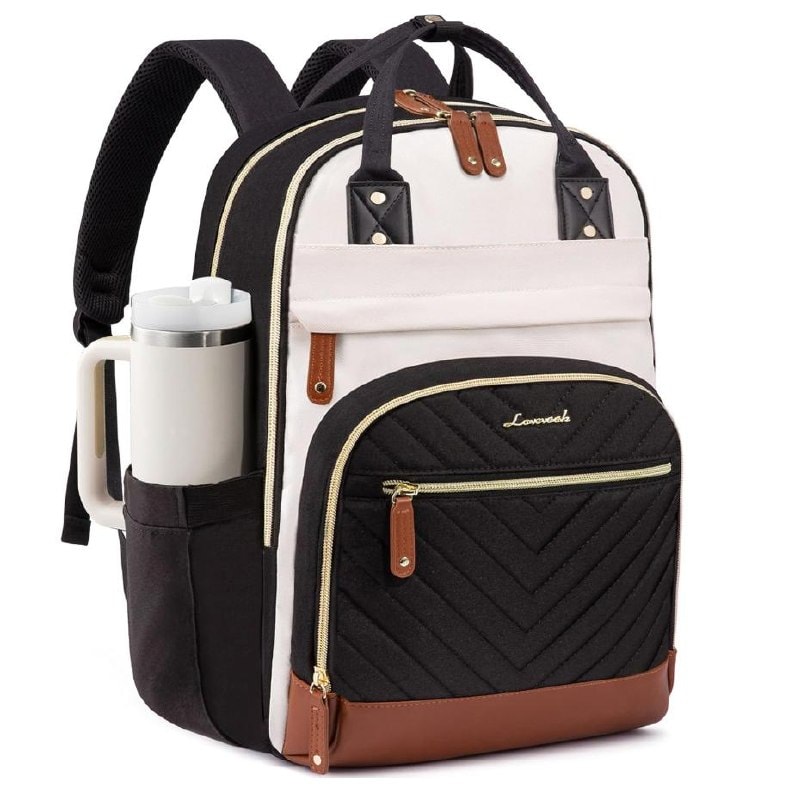 A stylish women's travel backpack with multiple compartments, featured in our Tuesday Deals.